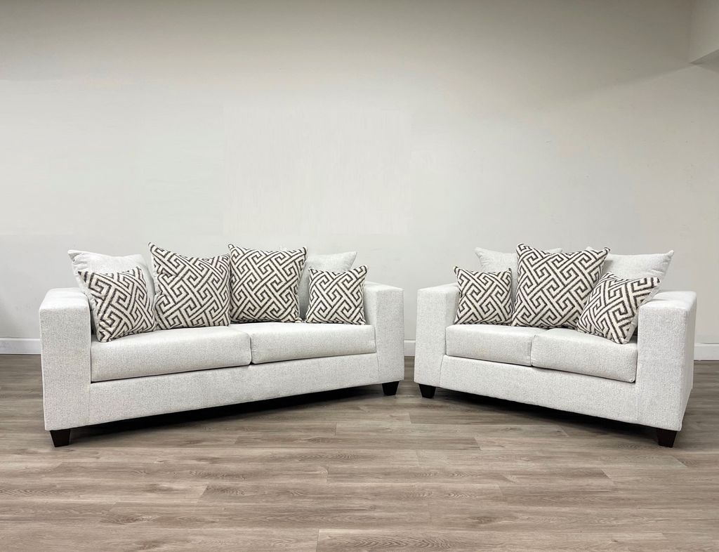 110 - Stone Sofa & Loveseat