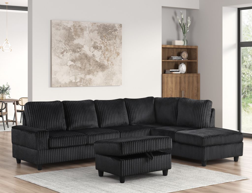 48Heights Reversible Sectional + Ottoman **NEW ARRIVAL**