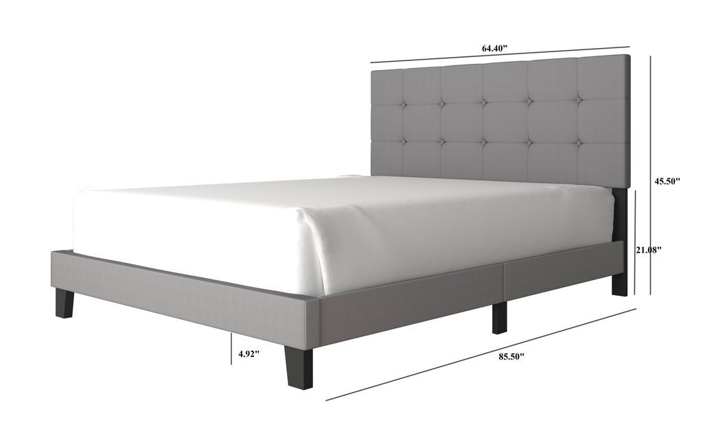930 Gray Platform Bed - Twin, Full, Queen, King **NEW ARRIVAL**