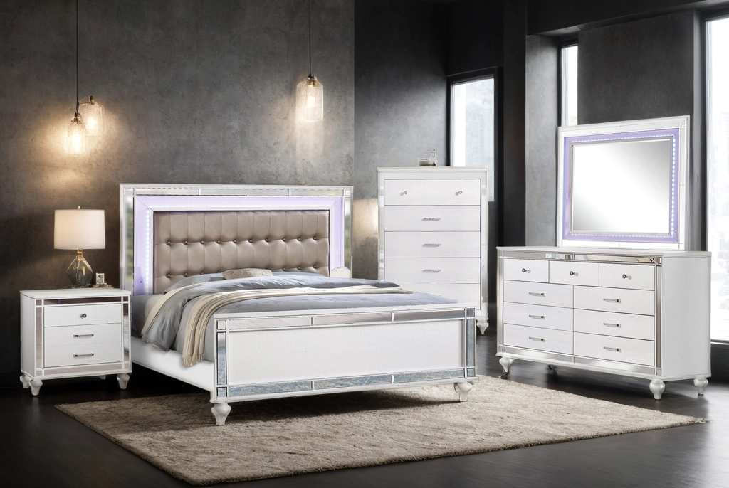 Blanca2 White Bedroom Set Queen, King **NEW ARRIVAL**