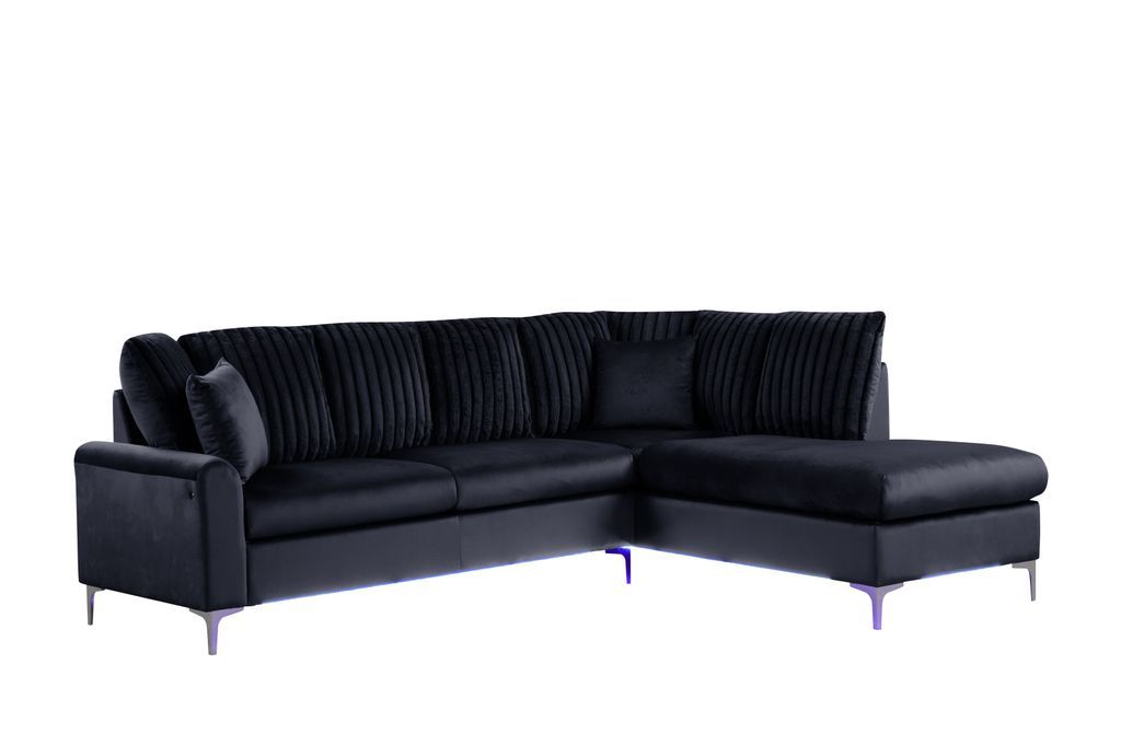 Candy Black - Sectional (w/ LED's) **NEW ARRIVAL**