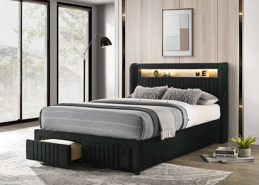 Cupid Black Platform Bed - Twin, Full **NEW ARRIVAL**