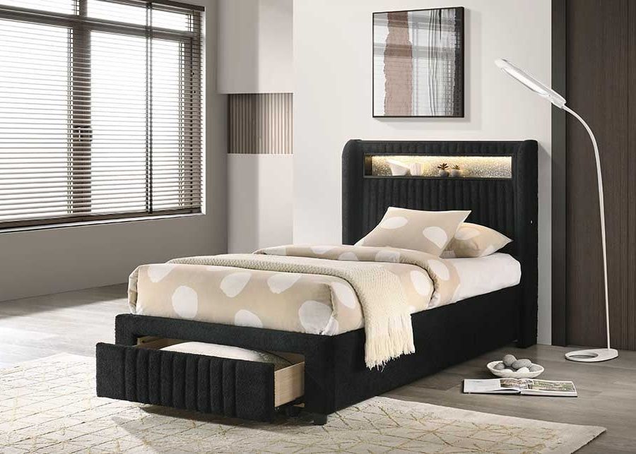 Cupid Black Platform Bed - Twin, Full **NEW ARRIVAL**