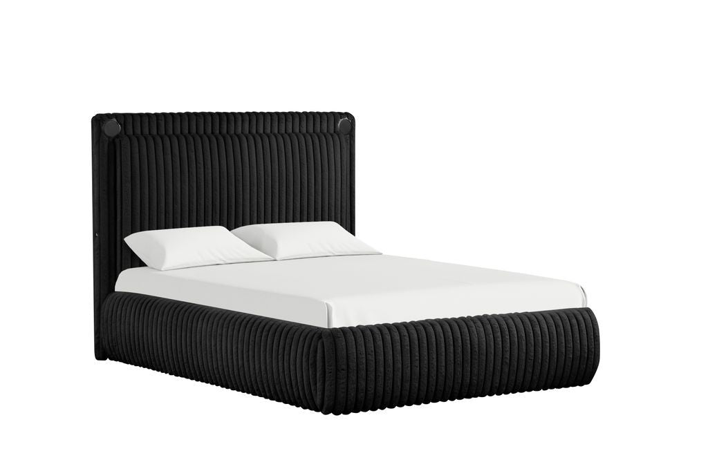 Diana Black Platform Bed - Queen **NEW ARRIVAL**