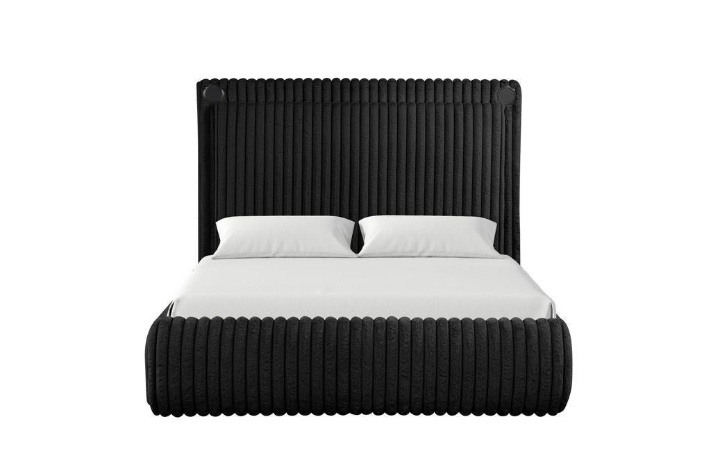 Diana Black Platform Bed - Queen **NEW ARRIVAL**