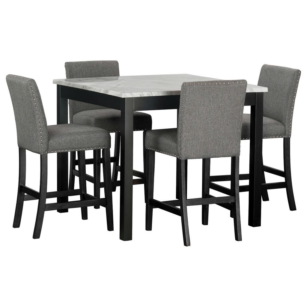 Dior12 - Pub Table + 4 Chair Set **NEW ARRIVAL**
