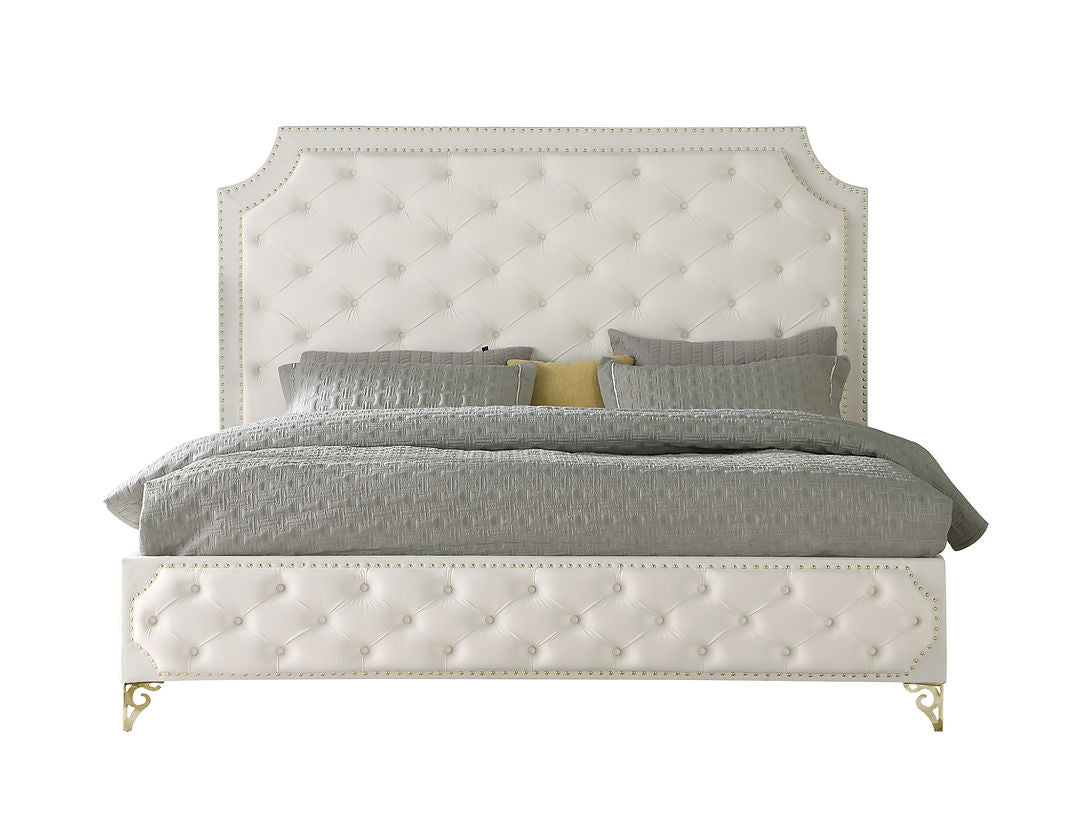 B830 Leilah Cream Platform Bed