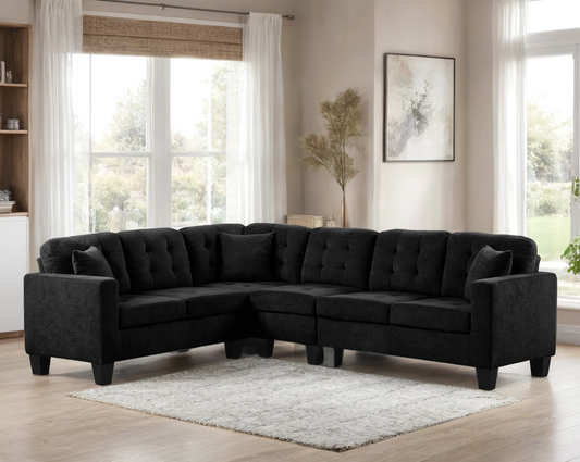 Logan2 Black - Reversible Sectional  **NEW ARRIVAL**