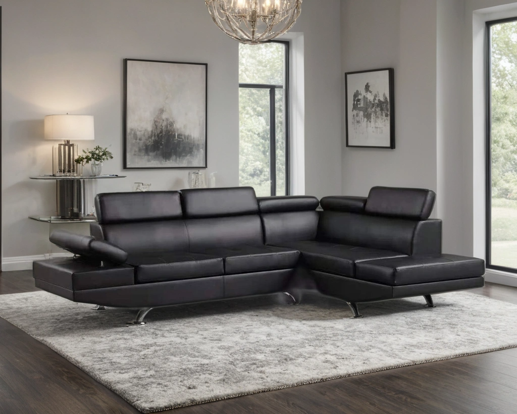 Moderno - Sectional (Black)