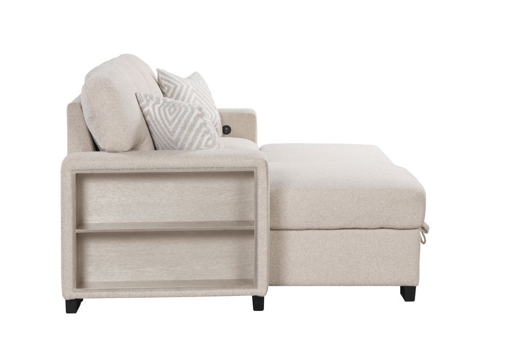 Pacific Beige Reversible Sectional With Pull-Out Bed **ON SALE**