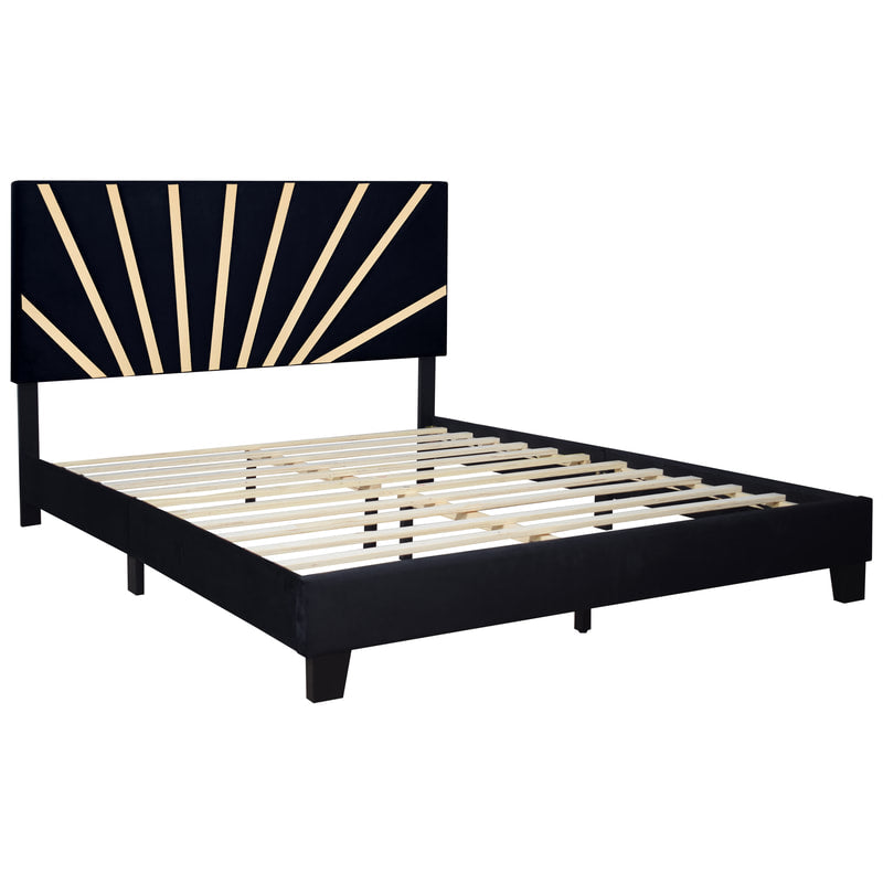 Nico Black Platform - Queen, King Bed