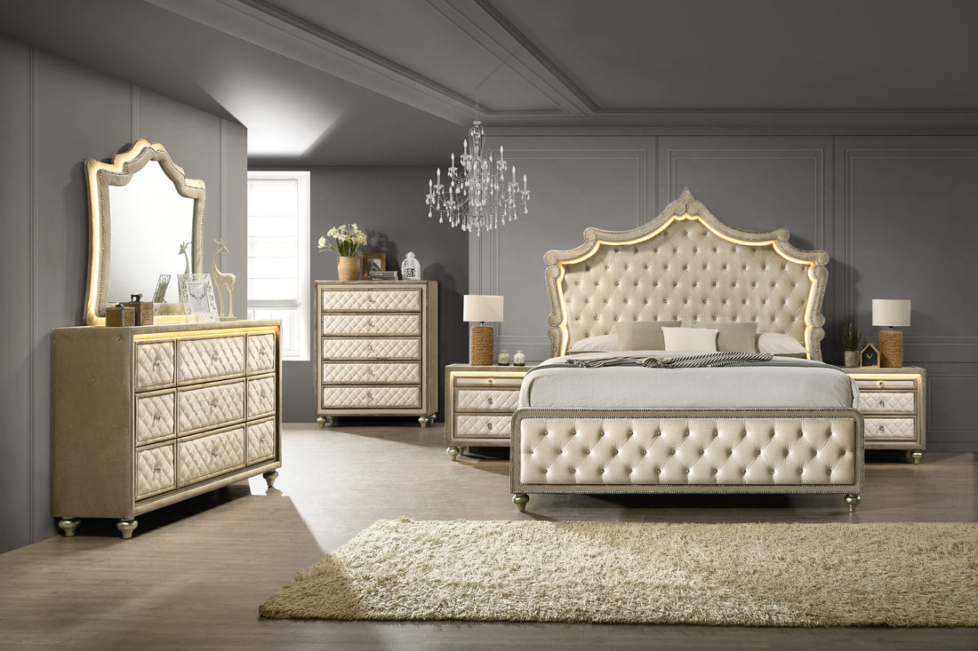 Kingdom Black - Baige Queen and King bedroom set