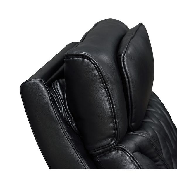 S2024 Skyline (Black)3PCS - Sofa and Loveseat, & Recliner