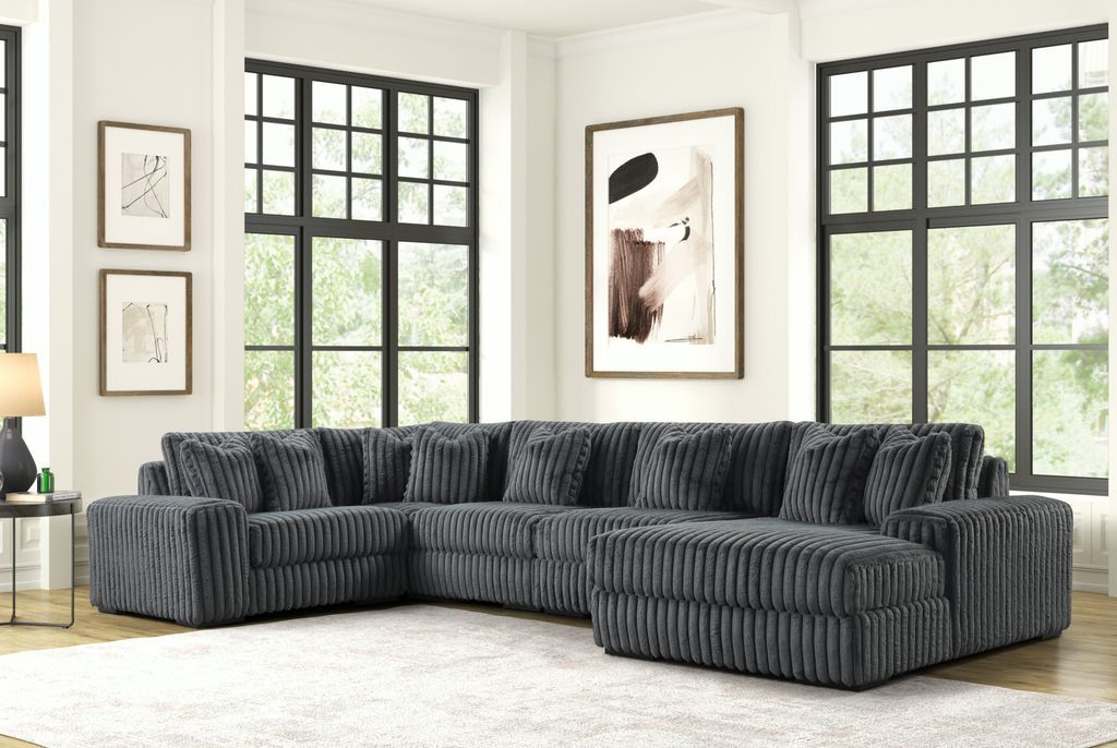 SEASONS2 CHARCOAL 5PC Sectional **NEW ARRIVAL**