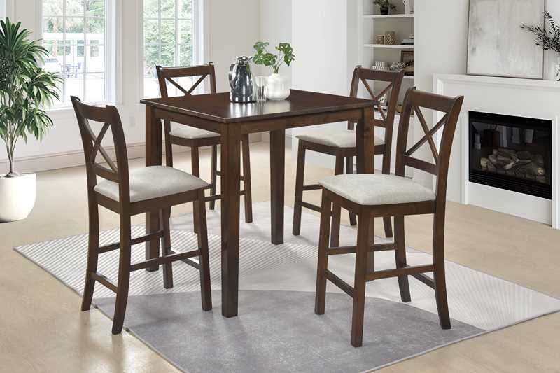 Tahoe - Beige - Pub Table + 4 Chairs **NEW ARRIVAL**