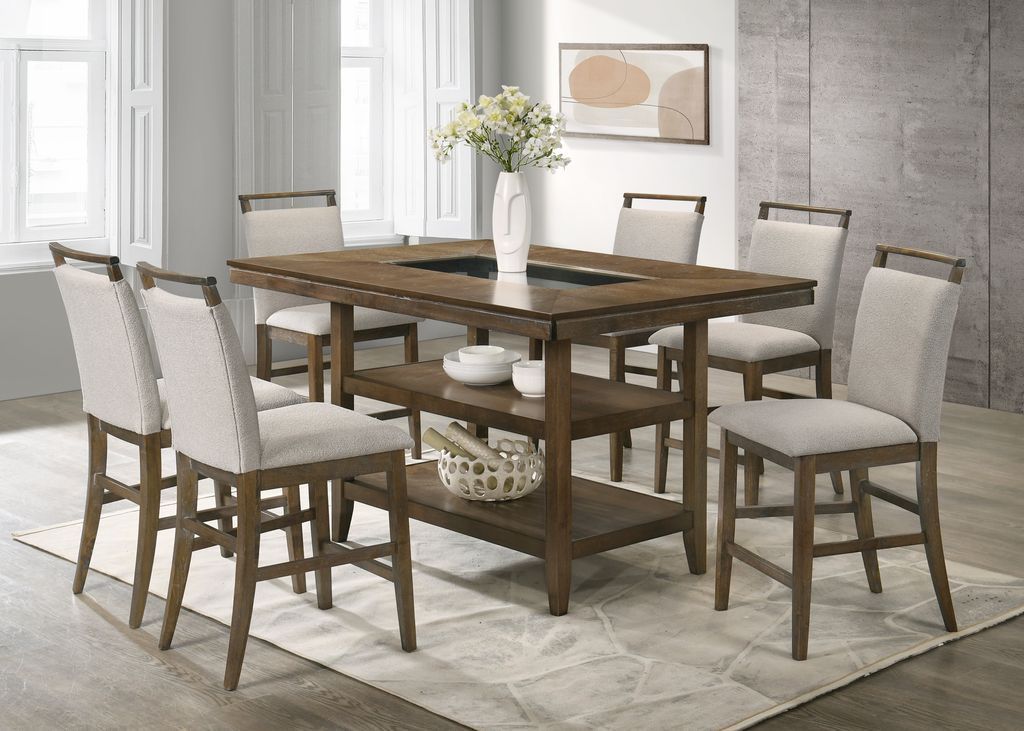 Tommy40 - Counter Height Table & 6 Chairs Set **NEW ARRIVAL**