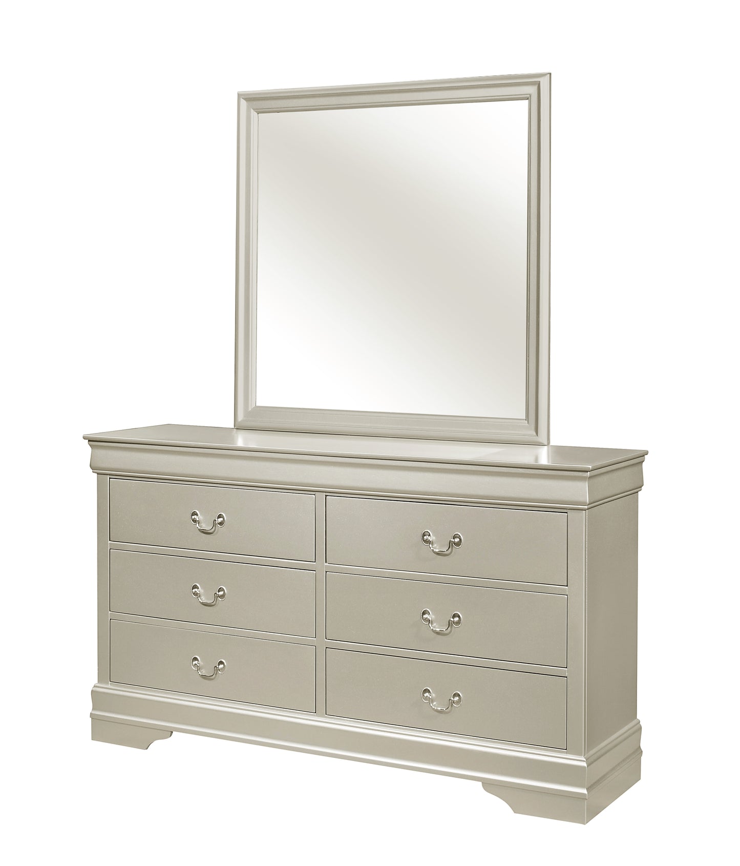 B3450 Louis Philip Champagne Dresser and Mirror