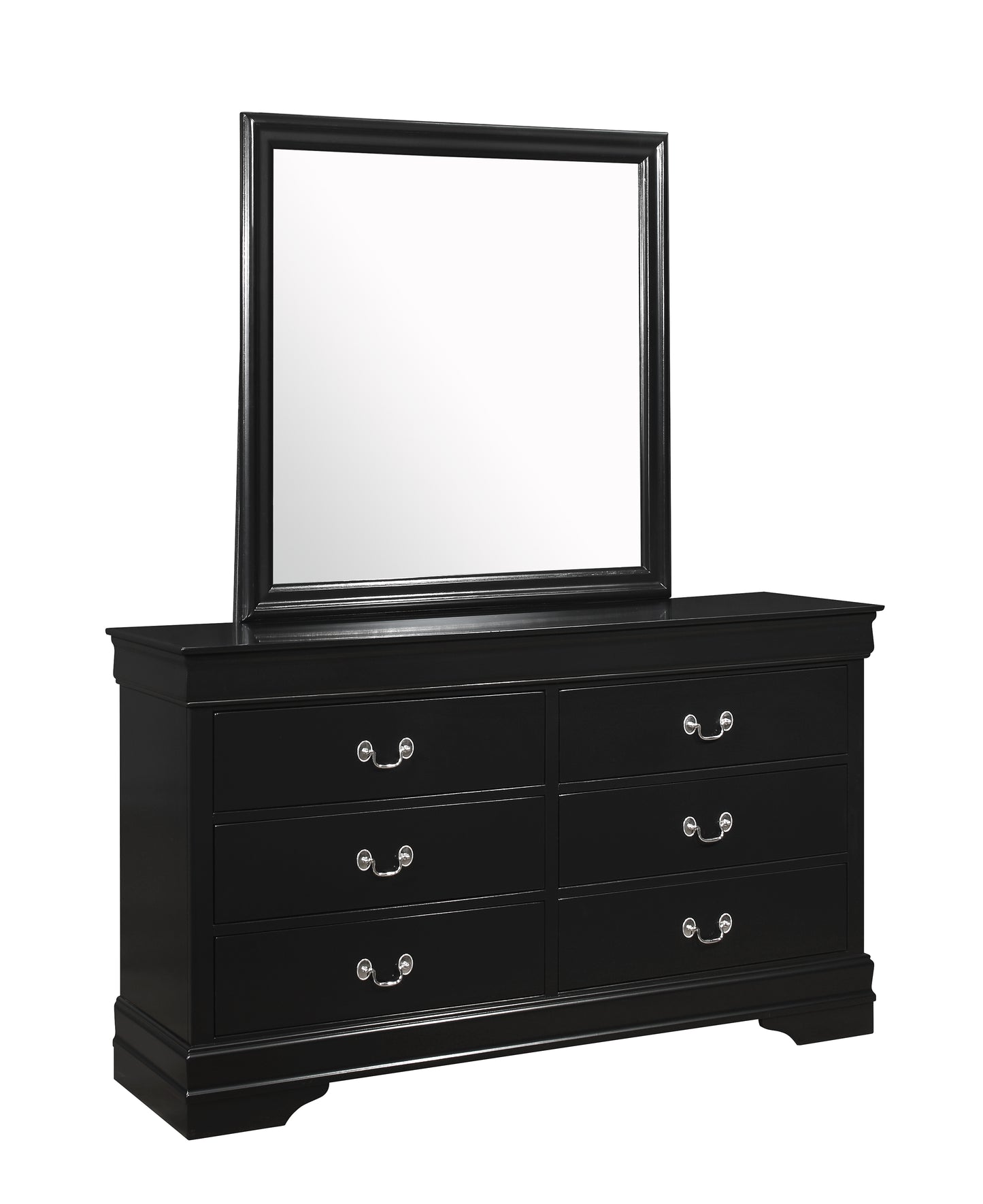 B3900 Louis Philip Black Dresser Only