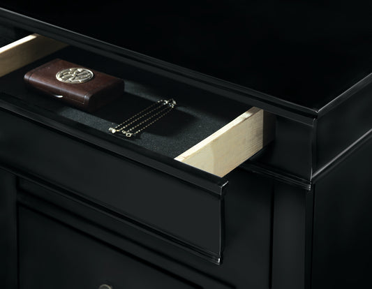 SETB3900 Louis Philip Black Bedroom Set