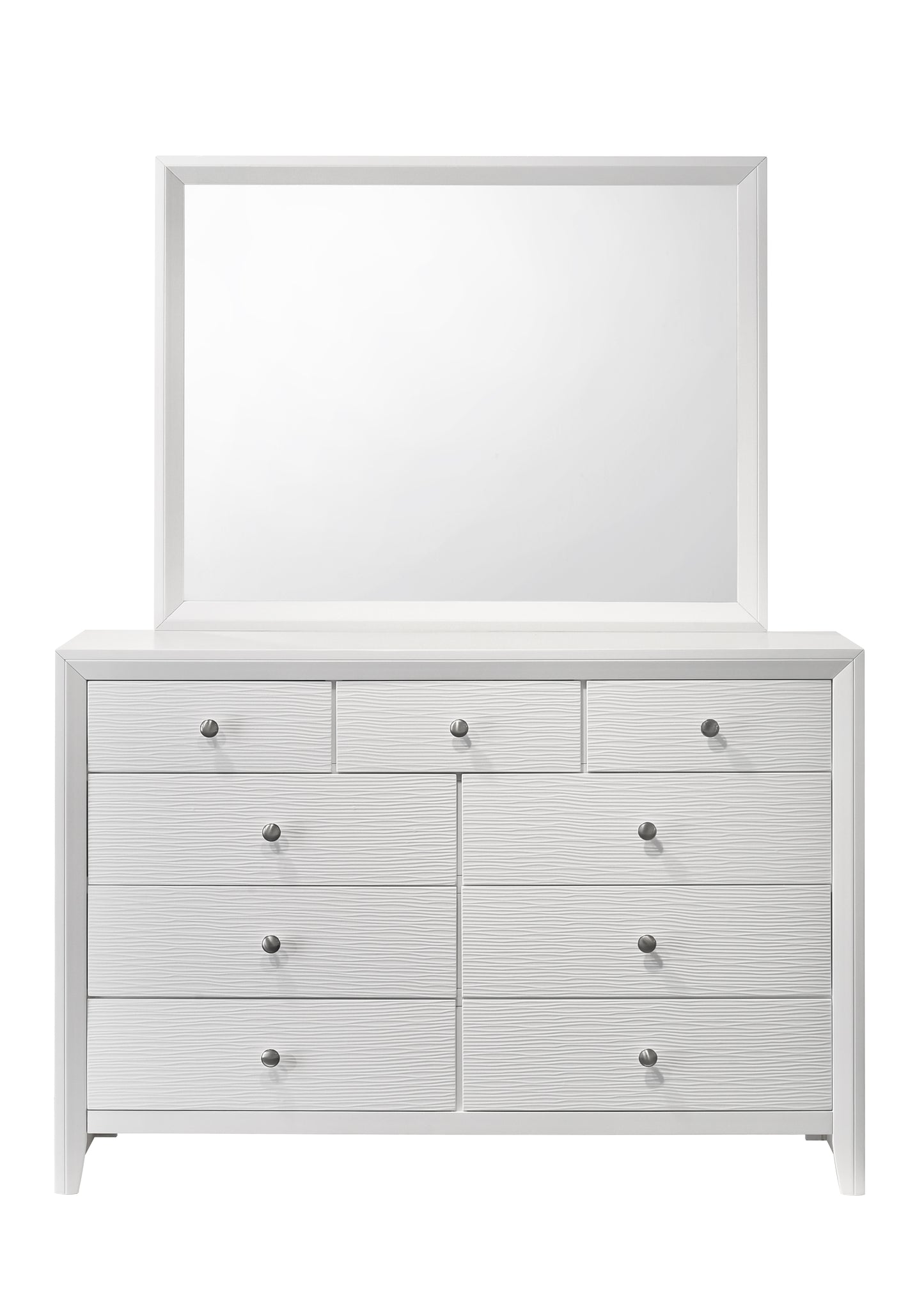 B4710 Evan White Dresser and Mirror