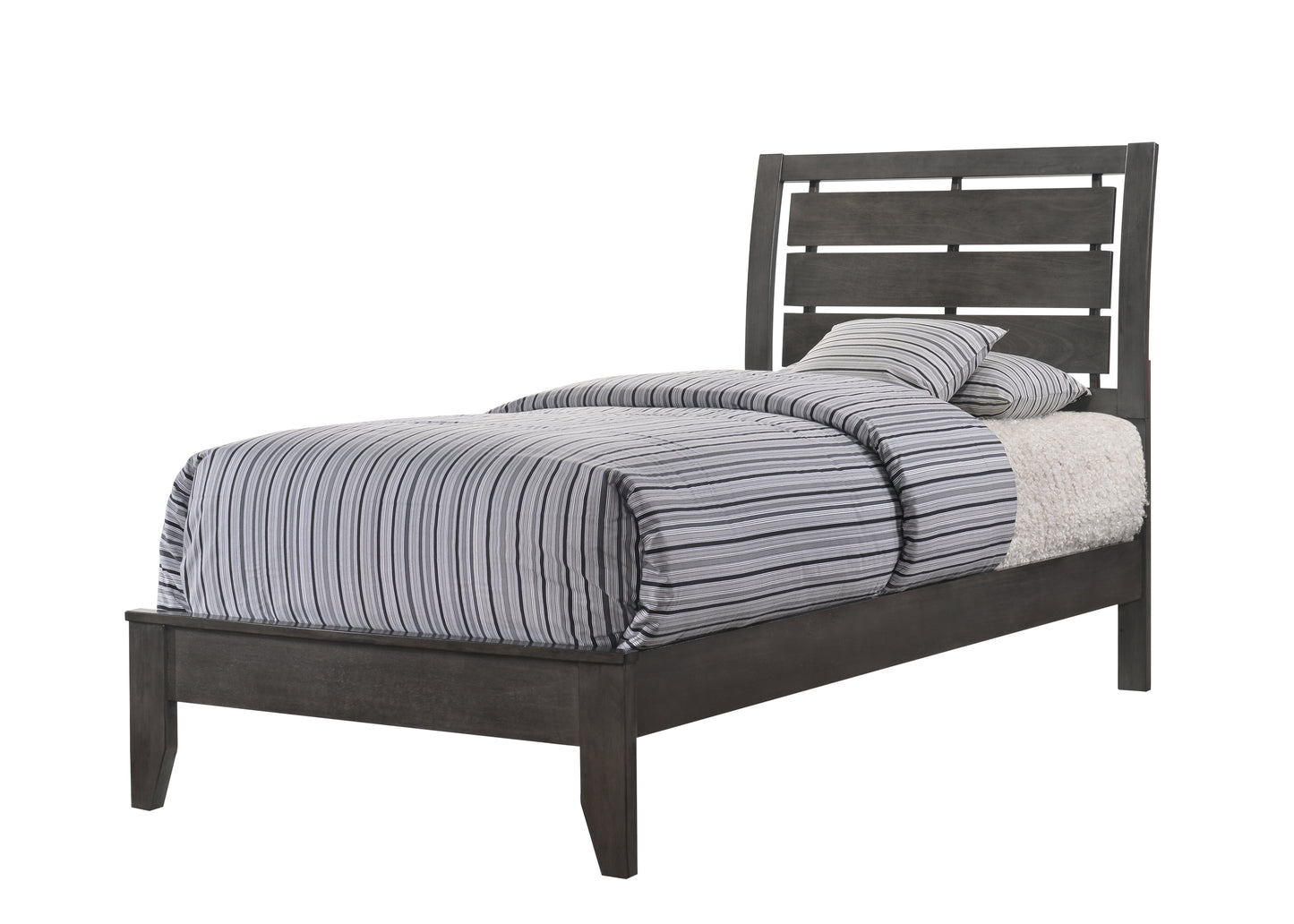 B4720 Evan Grey Bed Frame