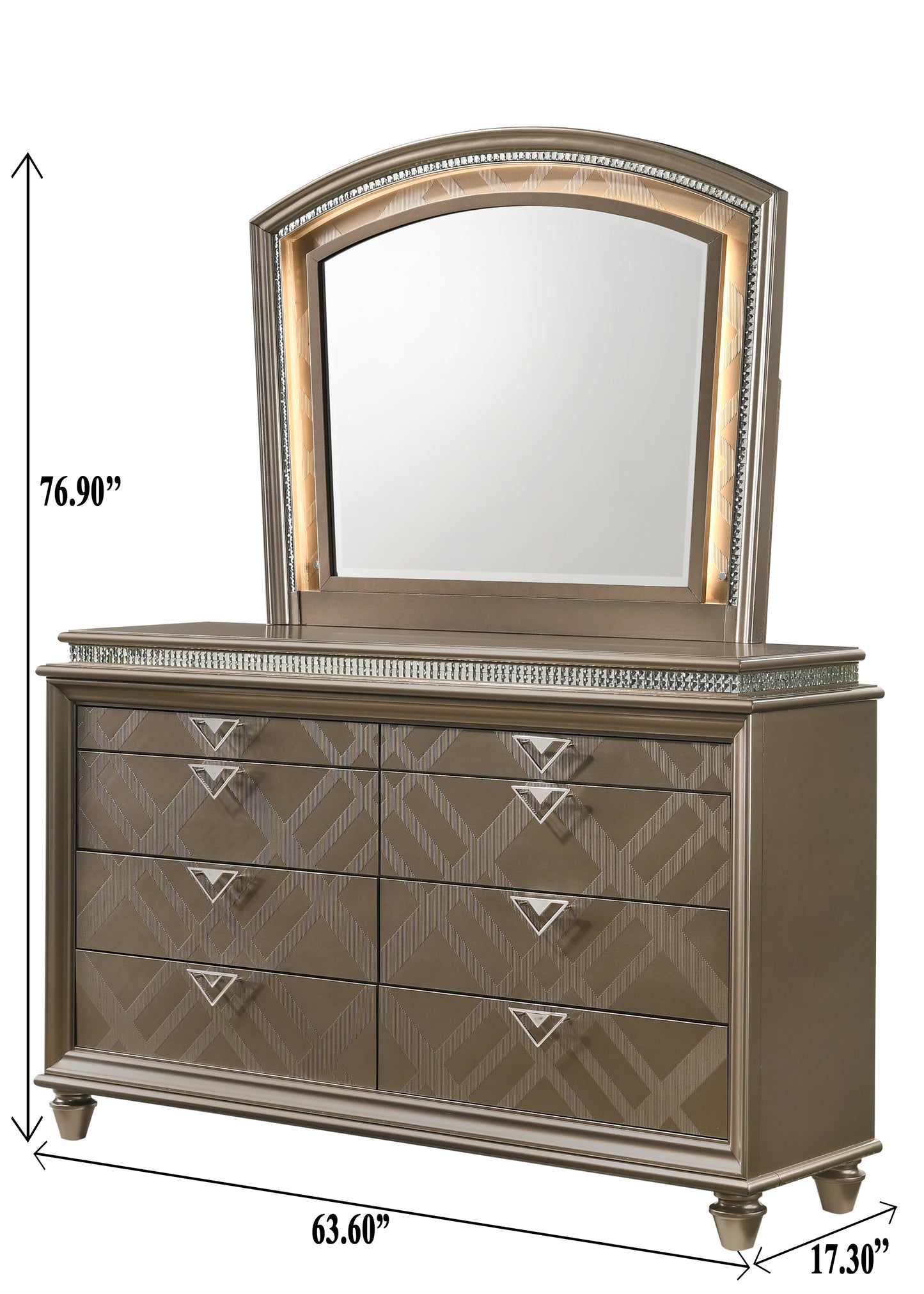 B7800 Cristal Dresser Only