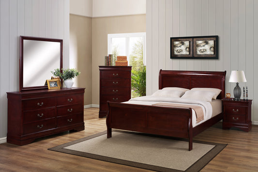 SETB3800 Louis Philip Cherry Bedroom Set