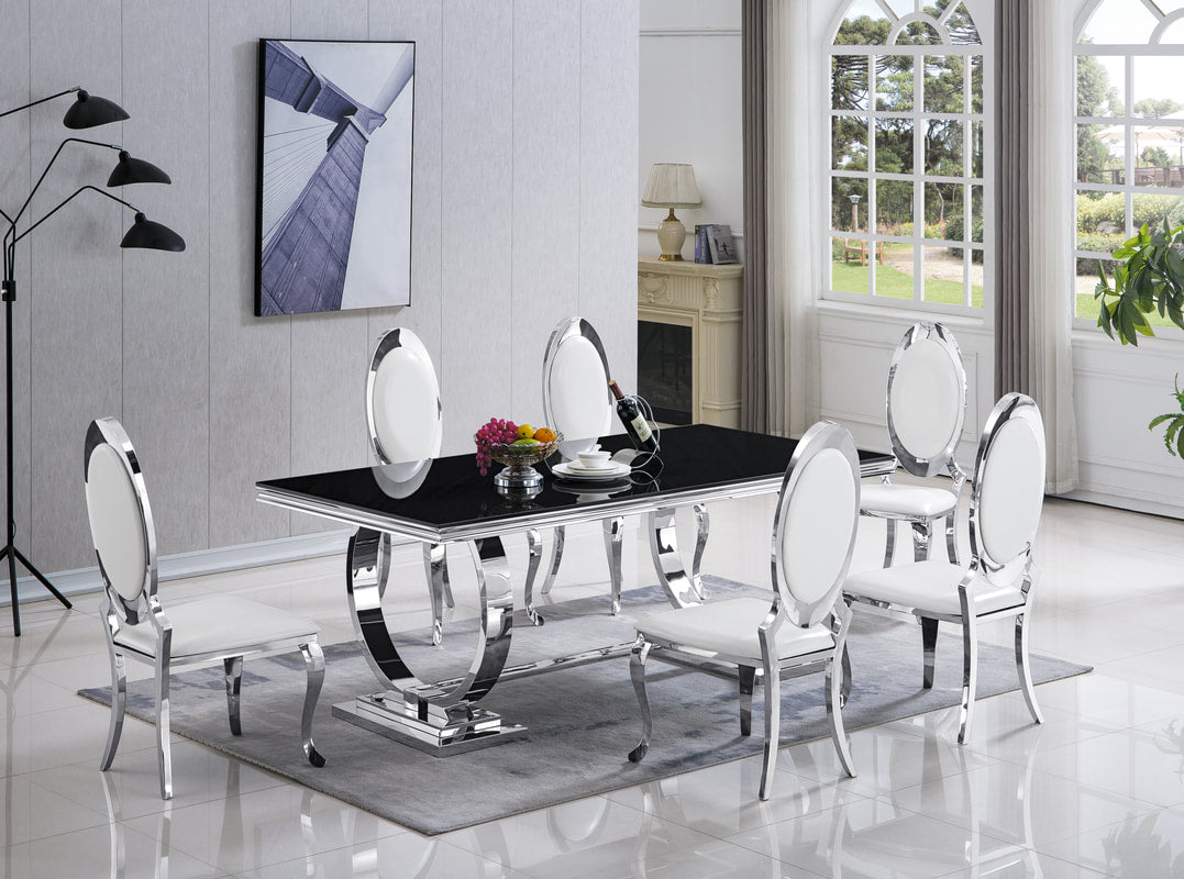 Chromed  7 PC Dining Set