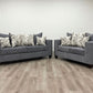 110 - Charcoal Sofa & Loveseat Set