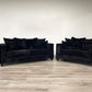 410-2PC-BLACK Sofa and Loveseat Set