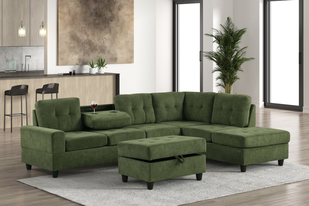 42Heights Reversible Sectional + Ottoman **NEW ARRIVAL**