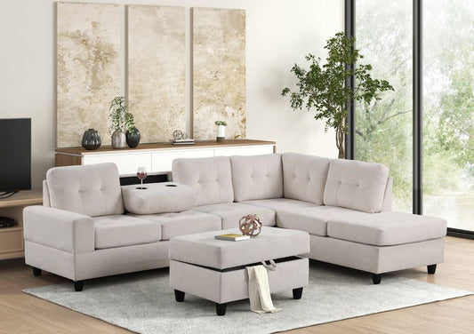 45Heights Reversible Sectional + Ottoman **NEW ARRIVAL**