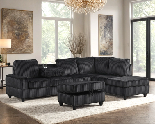 48Heights Reversible Sectional + Ottoman **NEW ARRIVAL**