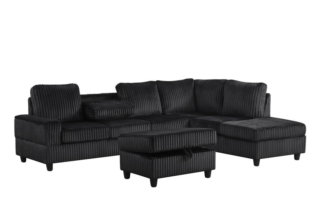 48Heights Reversible Sectional + Ottoman **NEW ARRIVAL**