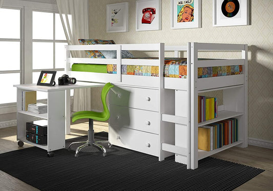 760-TW Loft Bed (White) Twin Size