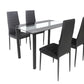 5538 Black 5 PC Dining Set