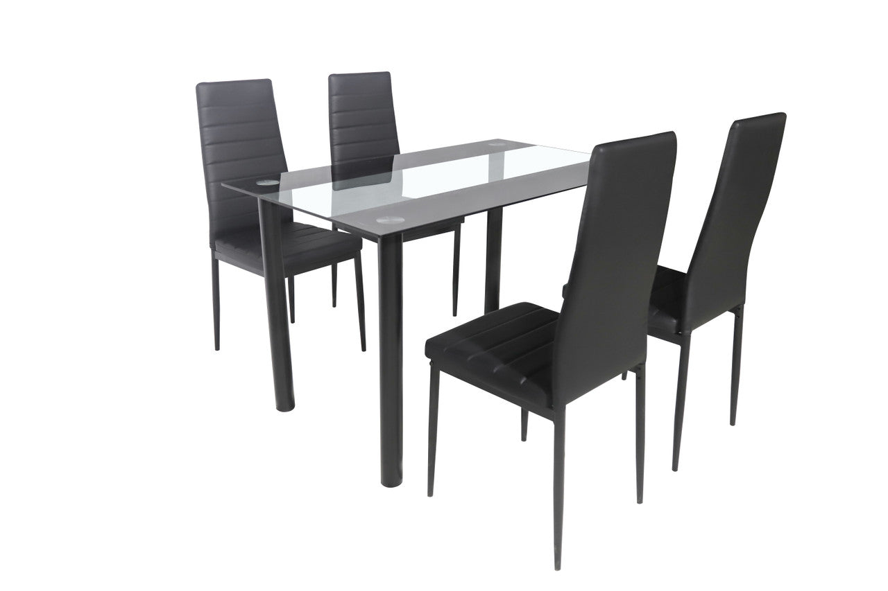 5538 Black 5 PC Dining Set