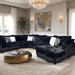 9900 Black - 4PC Oversized Sectional