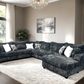 9900 Charcoal - 4PC Oversized Sectional
