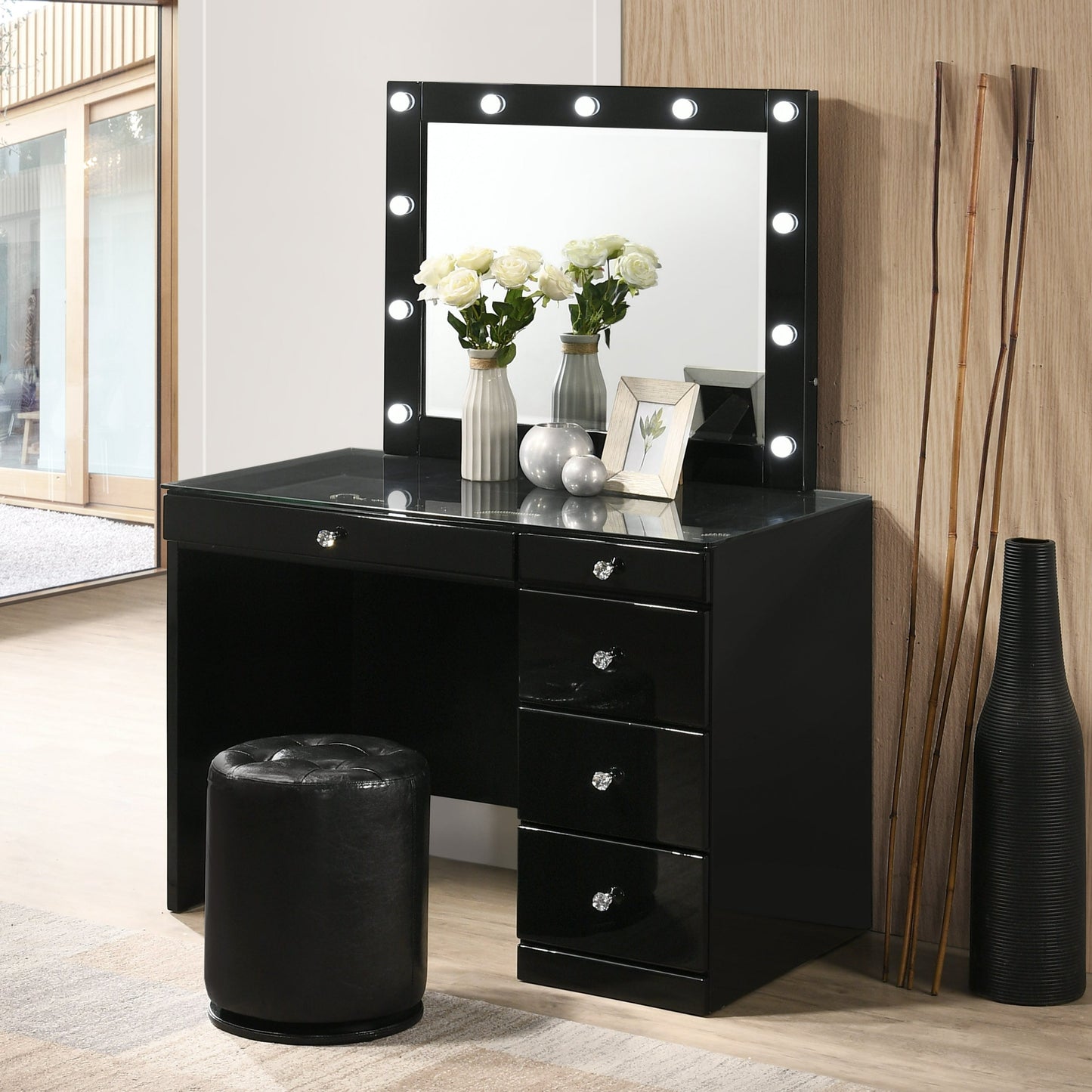 B4851BKSET Morgan Vanity Black + Free Black Swivel (Limited Time)