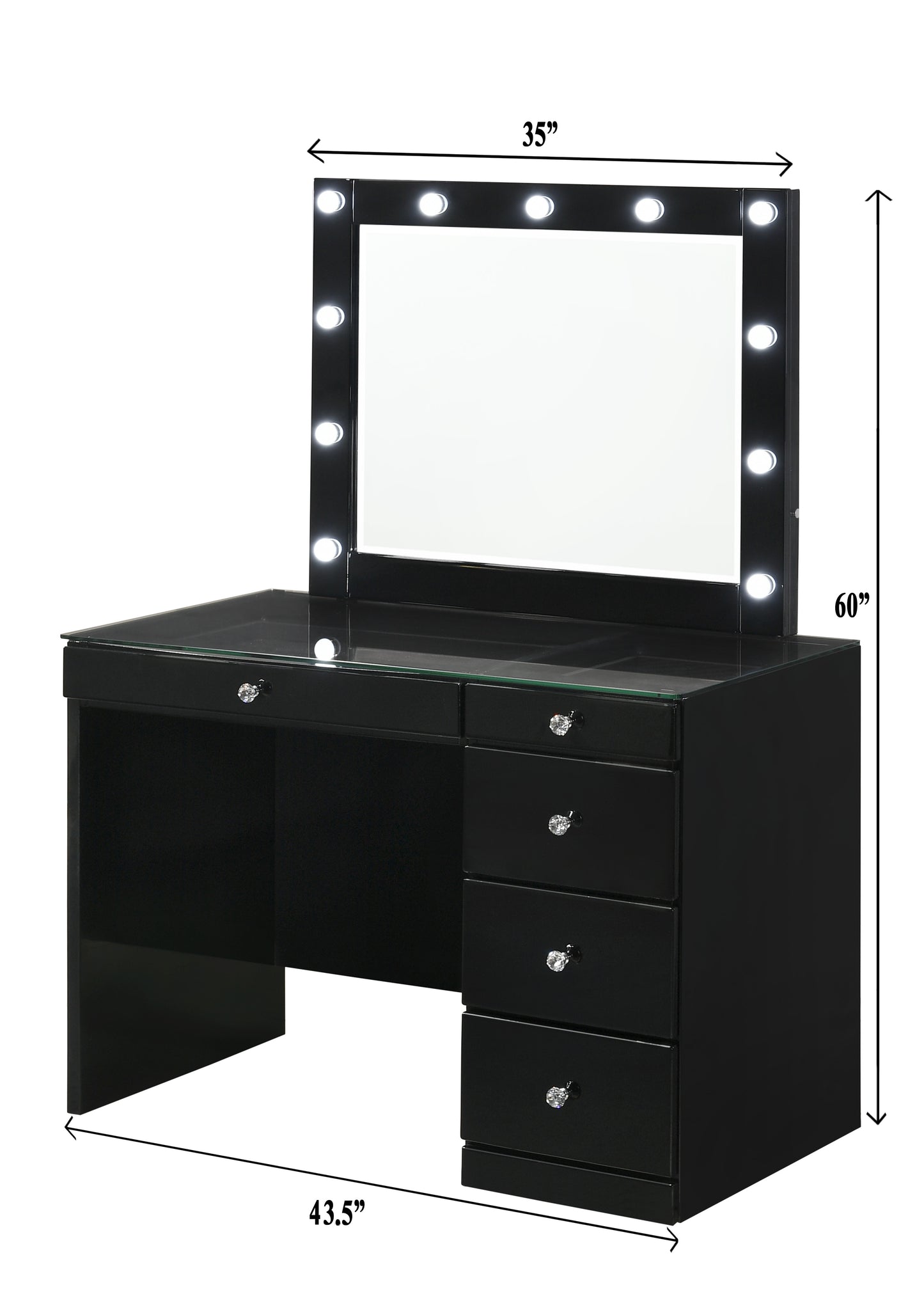 B4851BKSET Morgan Vanity Black + Free Black Swivel (Limited Time)