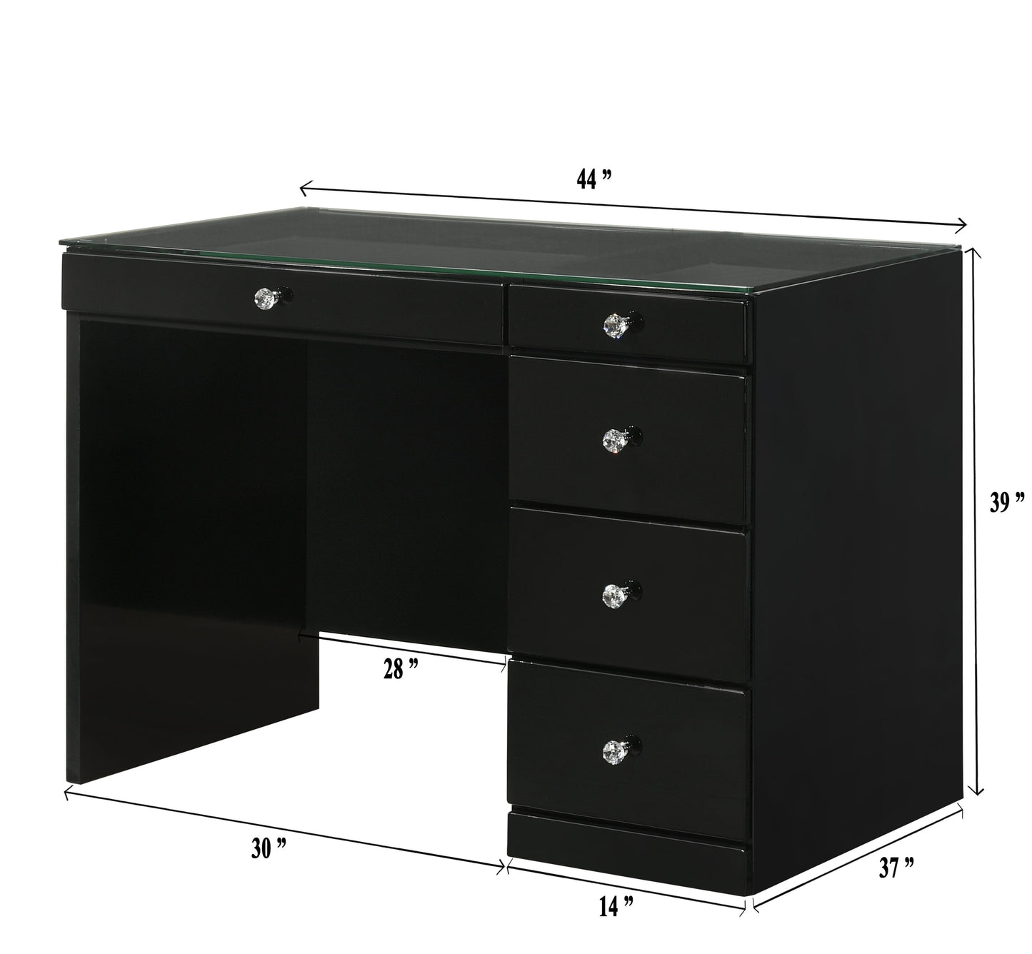 B4851BKSET Morgan Vanity Black + Free Black Swivel (Limited Time)