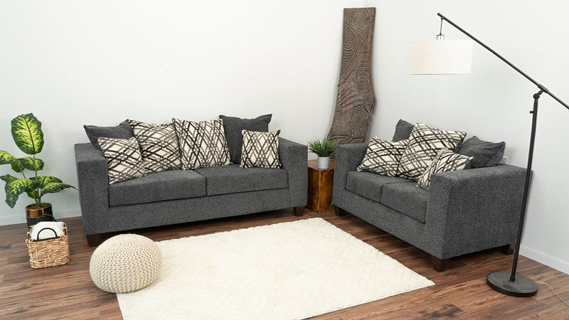 110 Charcoal Sofa & Loveseat