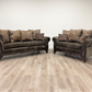 6300 Sofa & Loveseat Set(Brown)