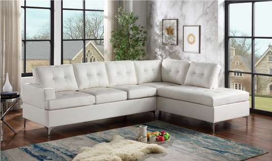 Vintage Sectional  (White, Linen Grey)
