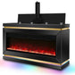 A93 TV STAND W/FIREPLACE (BLACK) **NEW ARRIVAL**