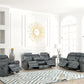 Andres Grey - 3pc Reclining Living Room Set