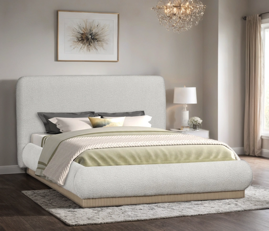 Annie Beige Platform Bed - Queen, King **NEW ARRIVAL**