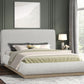 Annie Beige Platform Bed - Queen, King **NEW ARRIVAL**