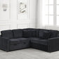 Ariel Black Sectional With Pull-Out Bed **NEW ARRIVAL**
